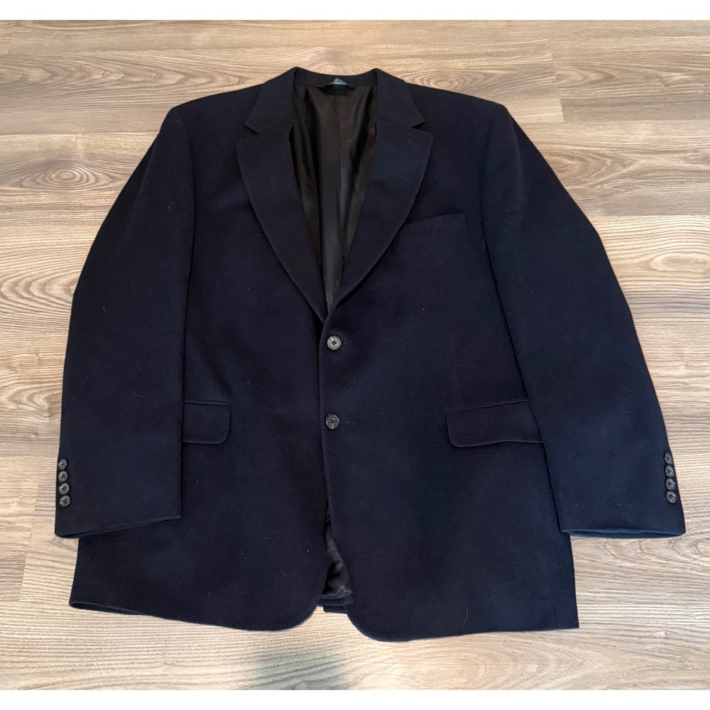 Jos. A. Bank Gordon Navy Blue 100% Camel Hair Sport Coat Blazer size 46R Mens